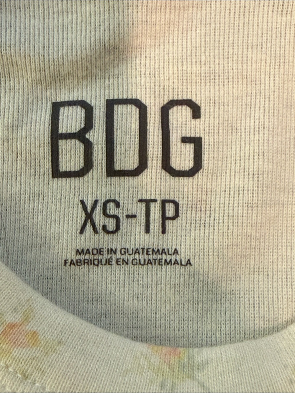 BDG Juniors/Tweens Cream Star Print Tee & Gray Ribbed Long Sleeve Top 2-Pack XS - Picture 3 of 9